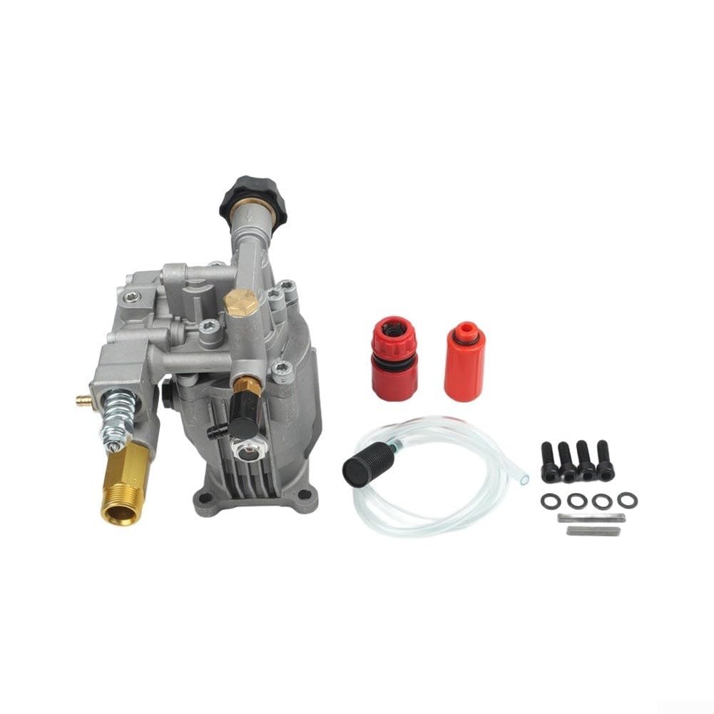 Bomba de lavado a presión de 3400 PSI, repuesto de 2.5 GPM para motores de gas, eje horizontal de 0.75 pulgadas con válvula de alivio térmico para limpieza del hogar