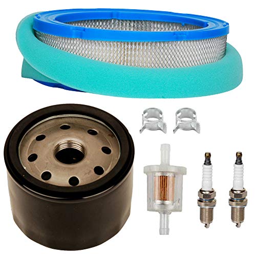 Carkio Filtre à huile Compatible with filtre à air avec bougie d'allumage Compatible with Briggs & ‿Stratton Vanguard V-Twin 12.5-21hp