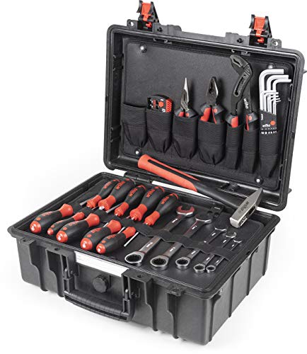 Wiha Lehrlingskoffer Werkzeugkoffer Basic Set L mechanic 40 teilig I Werkzeugkiste mit Profi Werkzeug befüllt I…