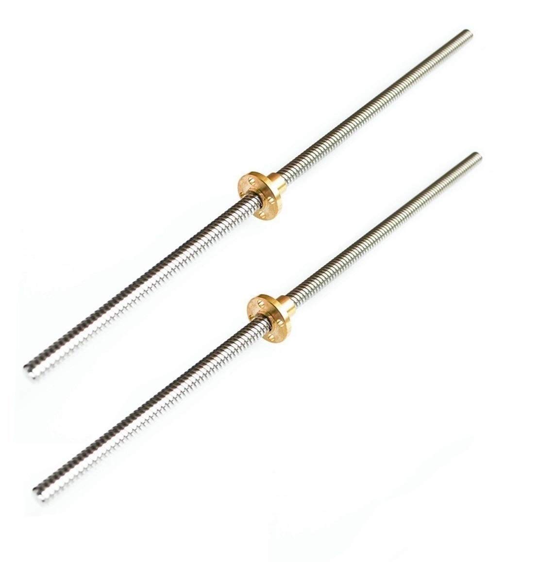 INVENTO 2Pcs 600mm Trapezoidal lead screw T8 8mm pitch 2mm lead 8 TR8 + brass nut for 3D Printer CNC Robotics (B07XM9675C) Amazon Price History, Amazon Price Tracker