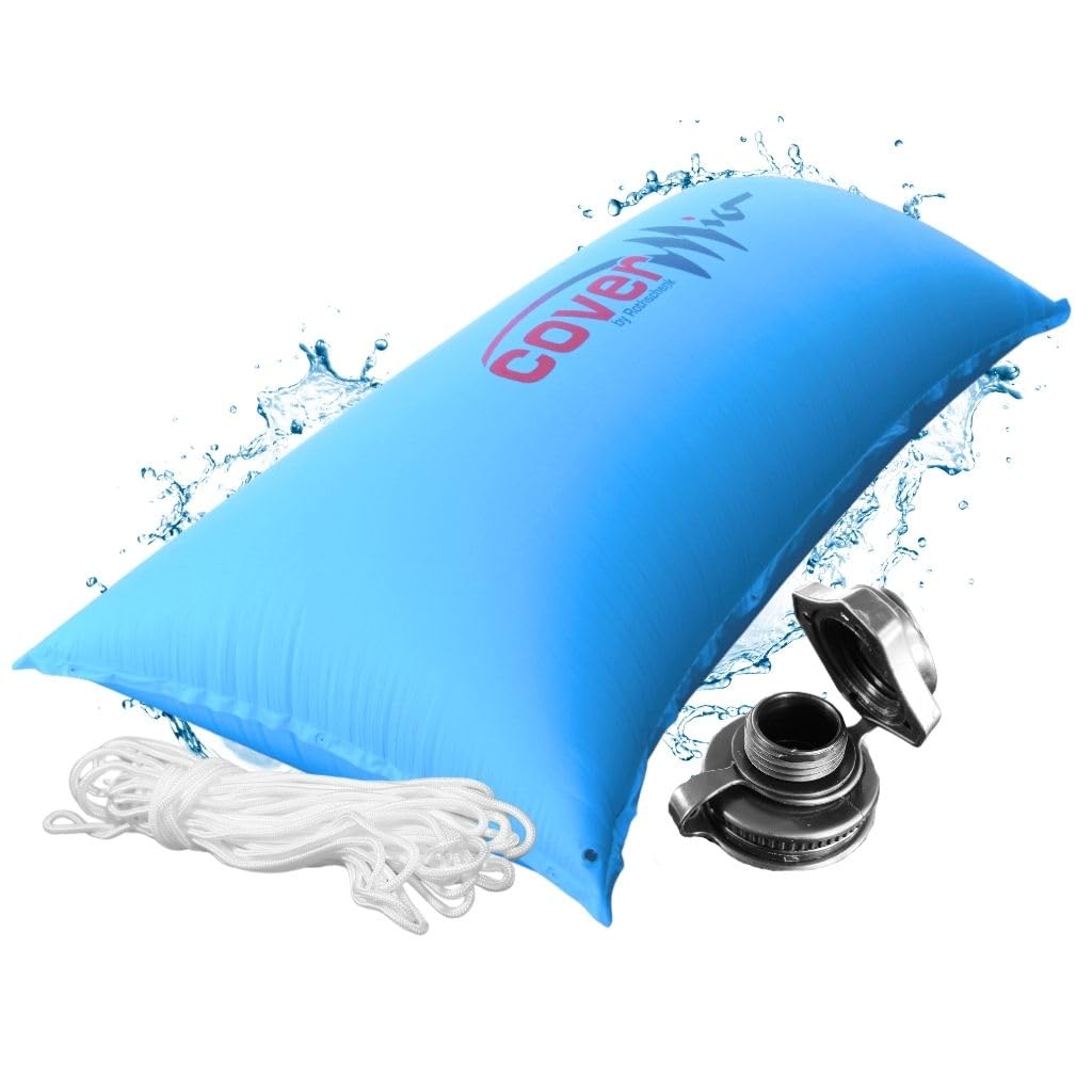 Rothschenk CoverMio XXL Poolkissen Eckig | Luftkissen Winter | Poolpolster für winterfeste Poolabdeckung | Aufblasbare Winterkissen Überwinterung für Pool | Kissen für Pool (2 x 2,5 m)