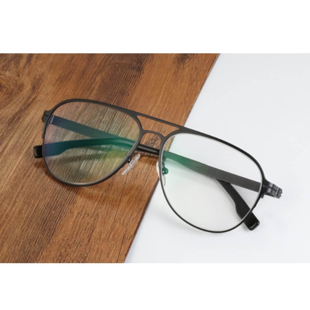 Herren Piloten Lesebrille Photochrome Outdoor-Sonnenbrille UV400 Fahren/Fischen Brillen Selbsttönende Metall Presbyopie Brille +1,0 Bis +3,50 (Size : +3.50)