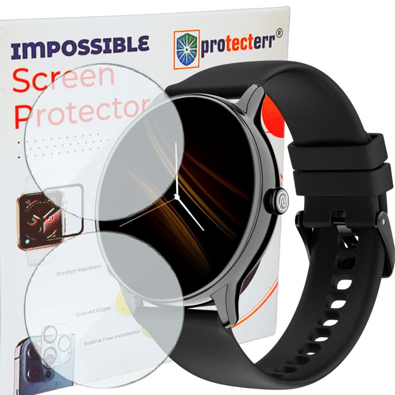 PROTECTERR® 2-Pack Screen Guard for Noise Twist Go 1.39" inch Smartwatch Protector | Flexible, Unbreakable, Bubble-Free Installation | Not Tempered Glass | Edge-to-Edge Coverage