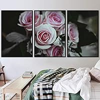 3 Piece Framed Canvas Wall Art Bohemian Bouquet Colorful Canvas Prints Home Artwork Decoration for Living Room,Bedroom - 16