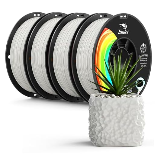Creality Matte PLA Plus Filament 1.75mm, Low Warping, Minimal Layer Lines, Dimensional Accuracy +/- 0.02mm, 4kg (8.8lb) 3D Printer PLA+ Filament Bundle, Matte White (4 Pack)