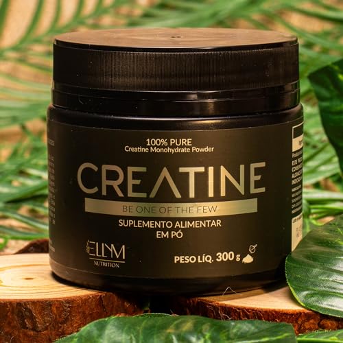 Creatina 300g Pura Monohidratada ELLYM NUTRITION Suplemento Alimentar Premium de Alto Rendimento 100