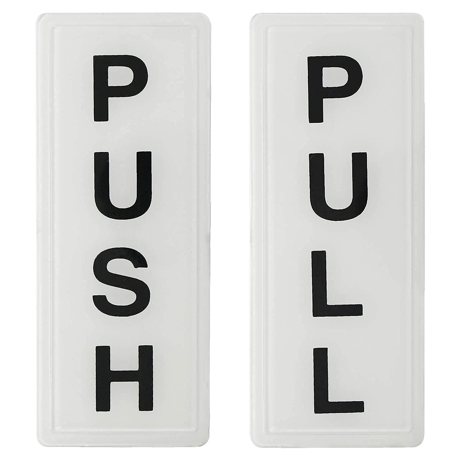 Amazon Brand - Umi Acrylic Pull and Push Vertical Signage Board Combo For Restaurant/Cafe Office 15 cm x 6 cm