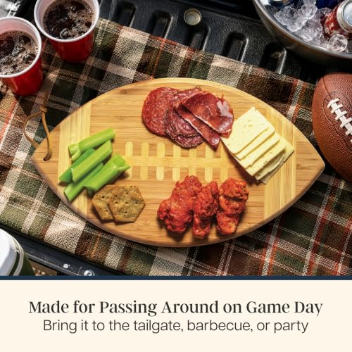 Totally Bamboo Football Shaped Cutting Board and Charcuterie Board - Image 4