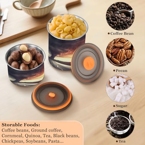 Lata para café de acero inoxidable 17 oz negra miniatura 5