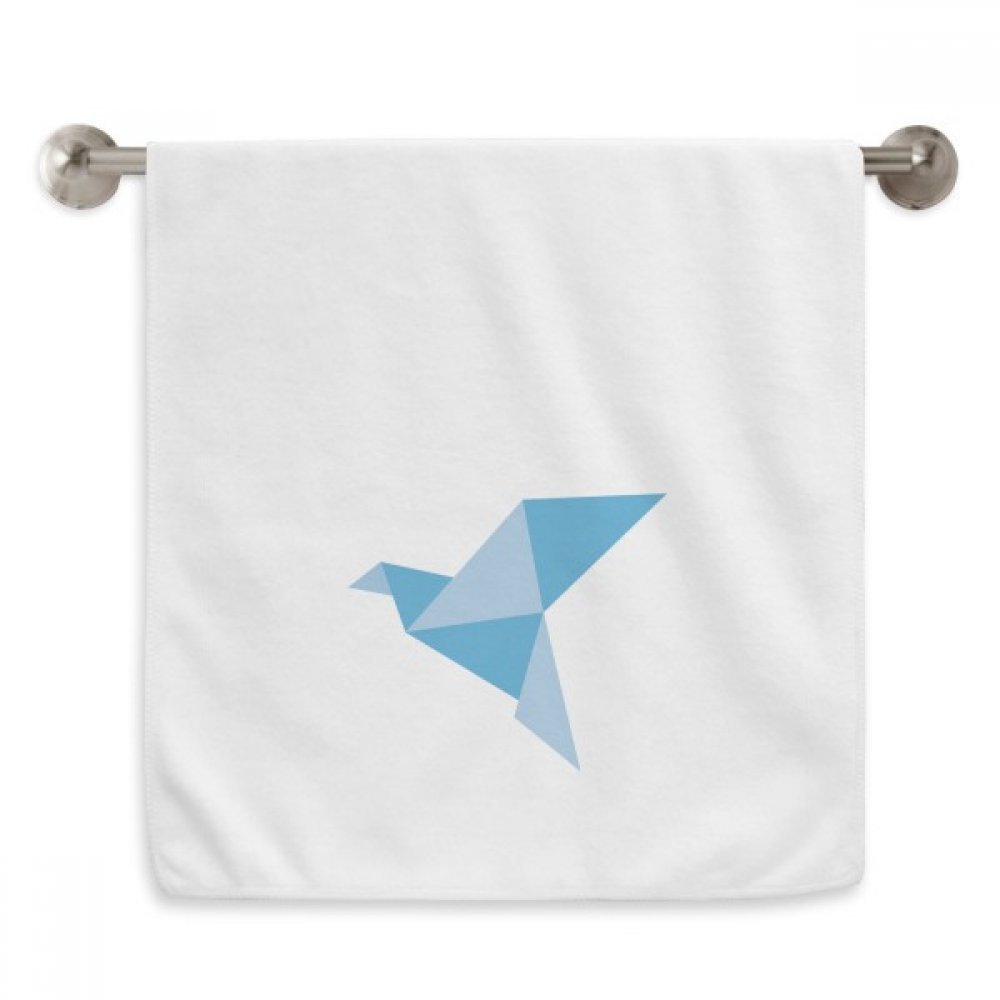 Serviette origami bleu blanc 13x29 pouces serviette débarbouillette