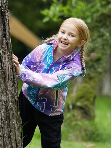 Image of SaphiRose Kids Waterproof Rain Jacket Mesh Lined with Removable Hood | Lightweight rain coat, windproof, breathable, school, camping, travel, outdoor play, boys and girls