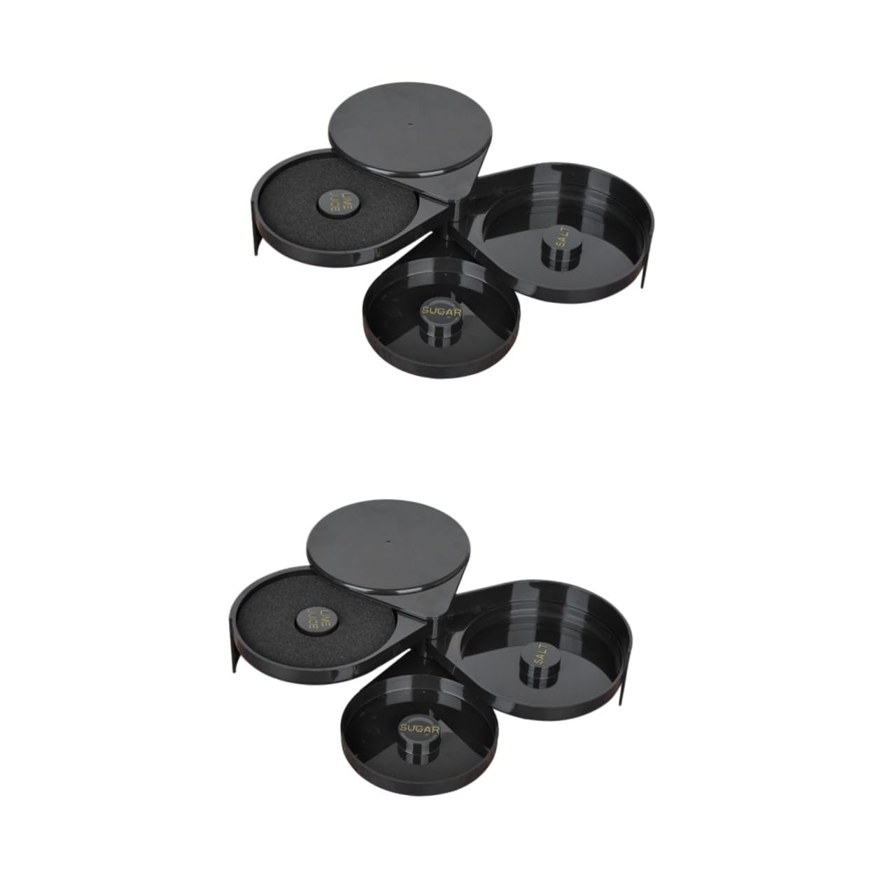 Unomor Bartender Margarita Salt Box 3 Layered Bar Salt Box Cocktail Salt Rim Box for Cocktails Juices