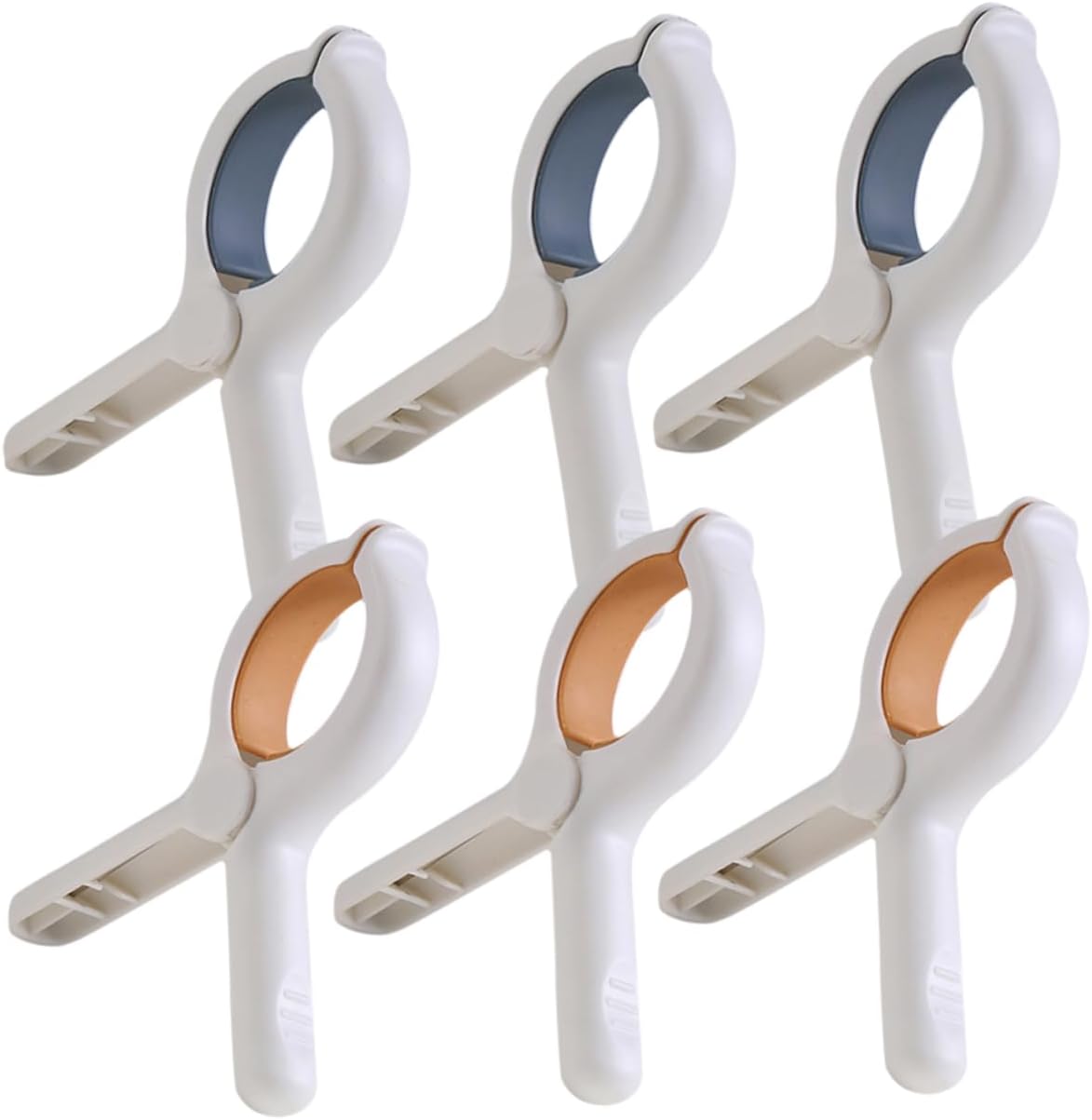 ABOOFAN 24pcs Windproof Clothespins for Laundry Non-Slip Clothes Clips for Indoor Outdoor Use for Holding Towels and Clothes Blue and Khaki