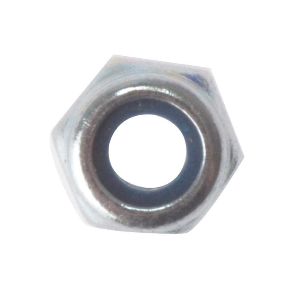 F/FIX HEXAGON NUT & NYLON INSERT ZP M12 BAG50, Silver