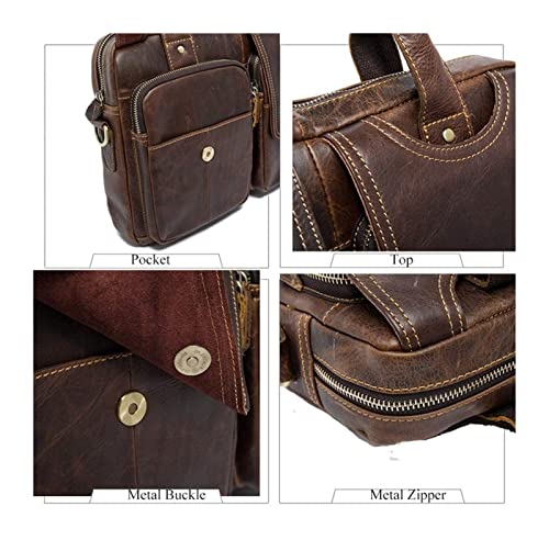 Vintage Leather Briefcase for Men Business Bag for 13,3 Inch Laptop Large A4 Folders Shoulder Bag for Office3