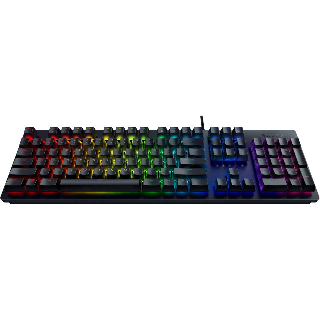 Razer Huntsman - Clavier Gaming Mécanique avec Touche Opto-Mécanique Razer (Barre d'Assise de Touche, Mémoire Hybride Intégrée, RGB Chroma Eclairage) - FR Layout