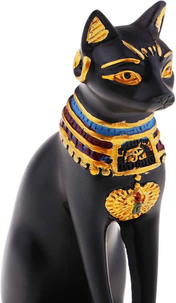Amazon.co.jp: レ猫の形図エジプトの猫の女神バステト像4インチの高さ
