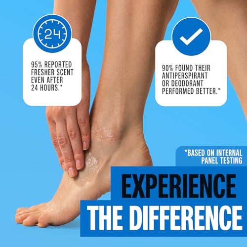 carpe exfoliating foot scrub - odor protection feet exfoliator scrub amp foot odor eliminator for feet - improves foot antiperspirant performance - minty fresh foot wash for women amp men