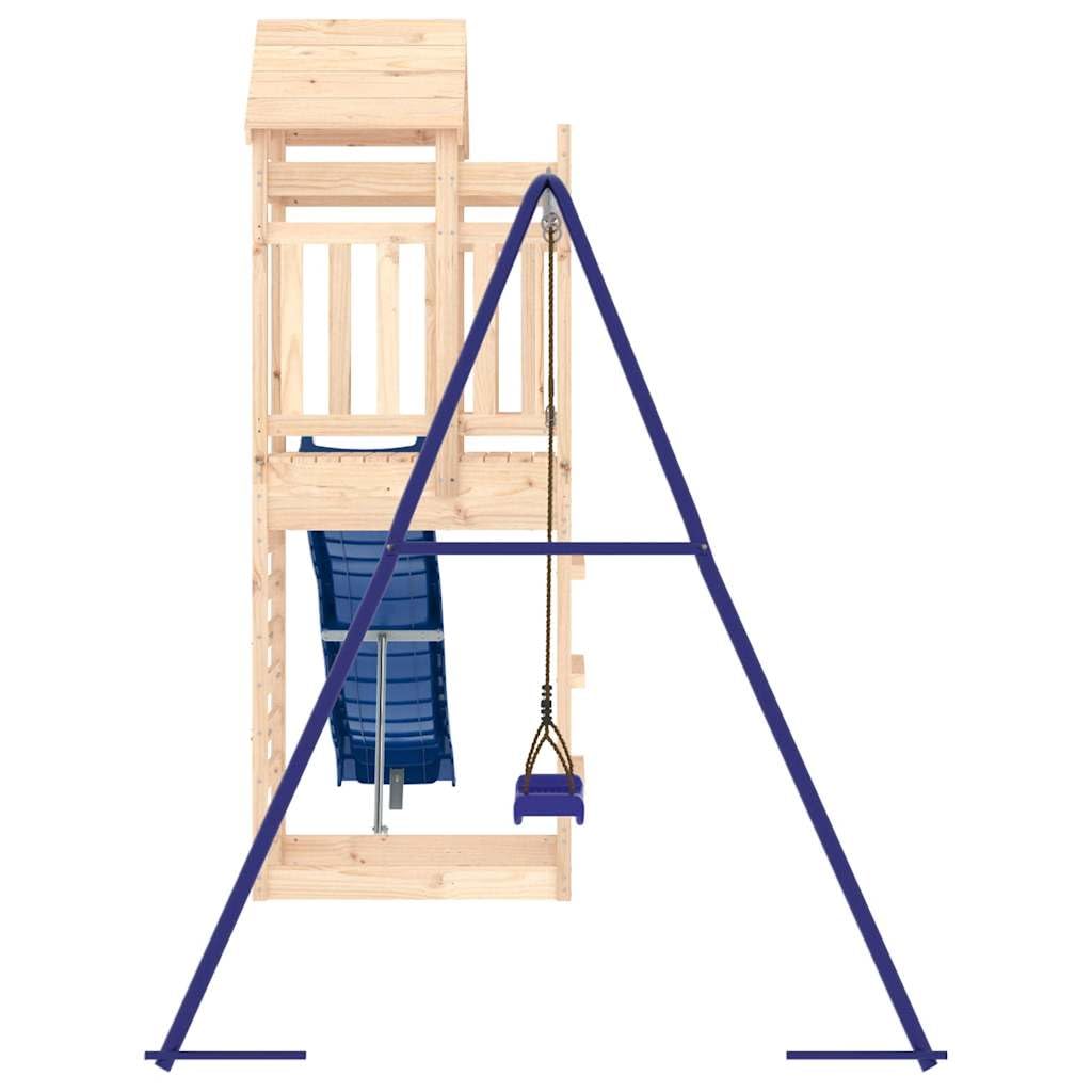 Spielturm aus Massivholz Kiefer mit Rutsche Schaukel Sandkasten für Kinder Garten Outdoor Kinderzimmer 3-8 Jahre robustes Klettergerüst mit Befestigung Zubehör für Kleinkinder Mädchen Jungen