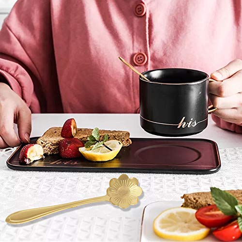 Stainless Steel Creative Flower Coffee Spoon Soup Spoons Sugar Spoons, Ice-Cream Tea Stirring Spoons 4.8 Inches Retro Dessert Demitasse Espresso Spoons Cutlery Kitchen Tableware-Set Of 12 #TOP5