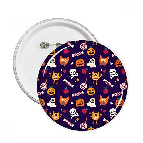 Broches rondes Halloween citrouille et ghost badge vêtement