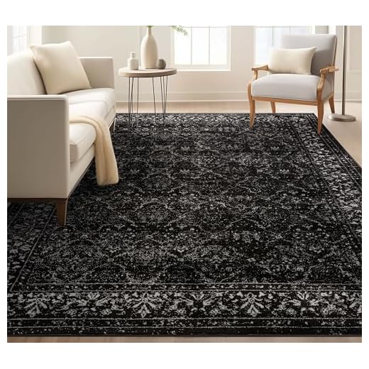 Well Woven Argos Black Vintage Oriental Panel Area Rug 8x10 (7'10" x 9'10")