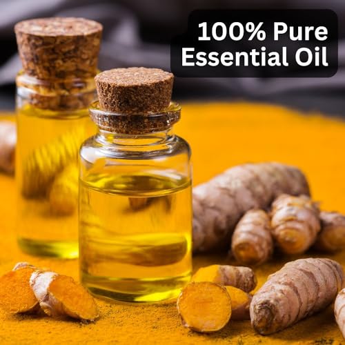 Image of Aroma Treasures 100% Pure Turmeric Essential Oil - Natural Turmeric Oil for Skin, Hair, and Aromatherapy - Therapeutic Grade Turmeric Oil - 10ml
