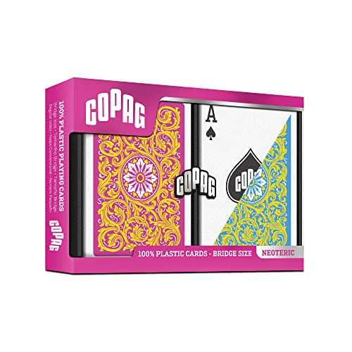 Image of Copag Neoteric, Plastic Playing Cards, Bridge Size, Regular Index, Pink, Double Deck Set