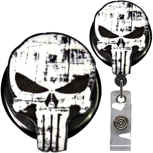 Catálogo para Comprar On-line Simbolo Deadpool , tabla con los diez mejores. 43 El símbolo de Punisher inspirado decorativos ID Badge Holder, Swivel Alligator