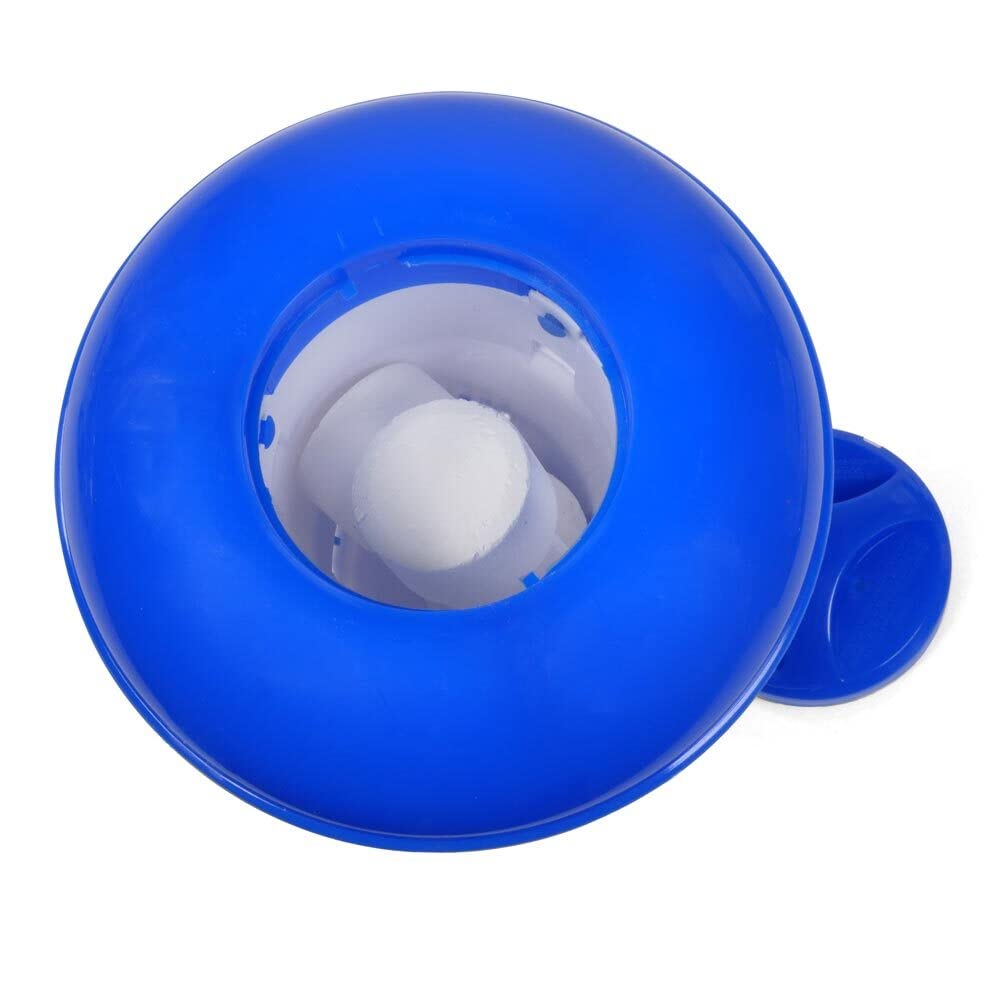 Cristal Pool e-Chlor Set - 5 in 1 Chlor MultiTabs - Dosierschwimmer - Teststreifen pH-Wert + Chlor 50 x - Langzeitdesinfektion - Trübungsentfernung