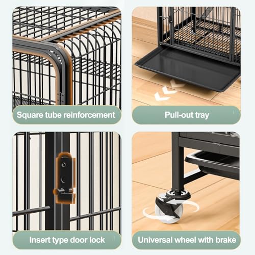 Cage pour chat 61 cm avec parc amovible modulable et double ouverture sécurisée - 5