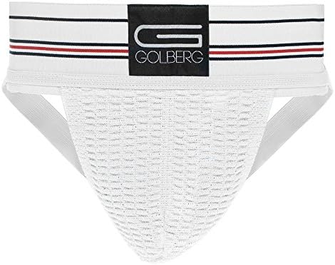 GOLBERG G Athletic Supporter - Waistband Contoured for Comfort - Active White Color - (White, Large)