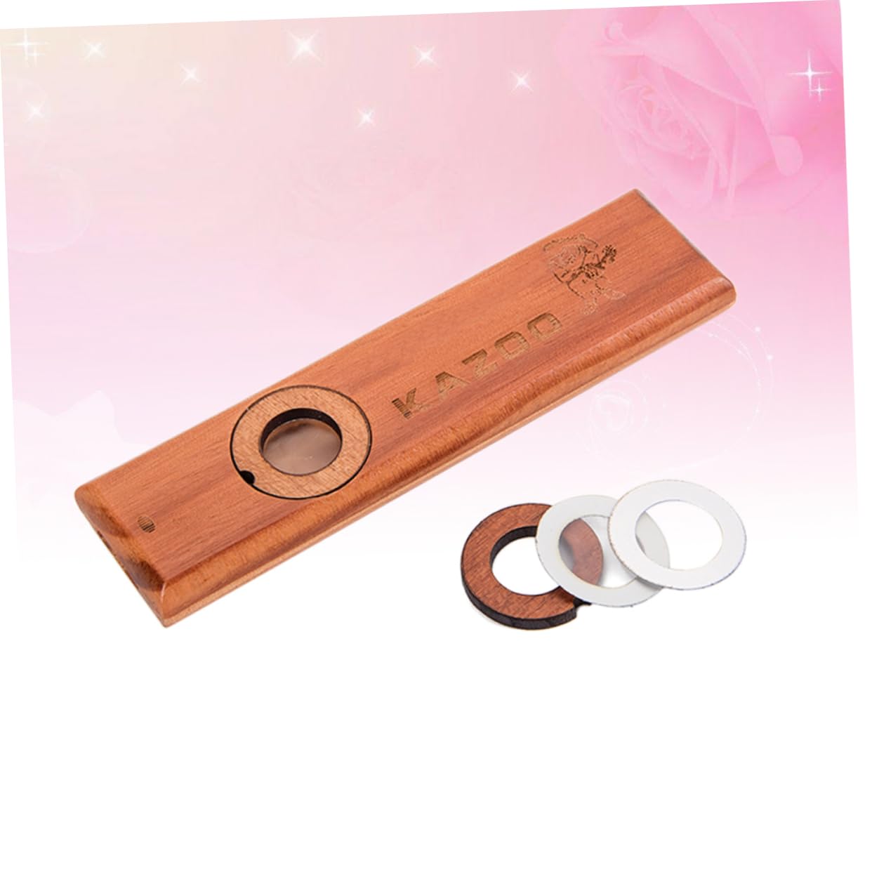 ibasenice 3pièces Kazoo Bois Musical Éducatif Pour Flûte Bois Légère Pour Débutants Avec Membranes De Remplacement Jouet Éveil Préscolaire