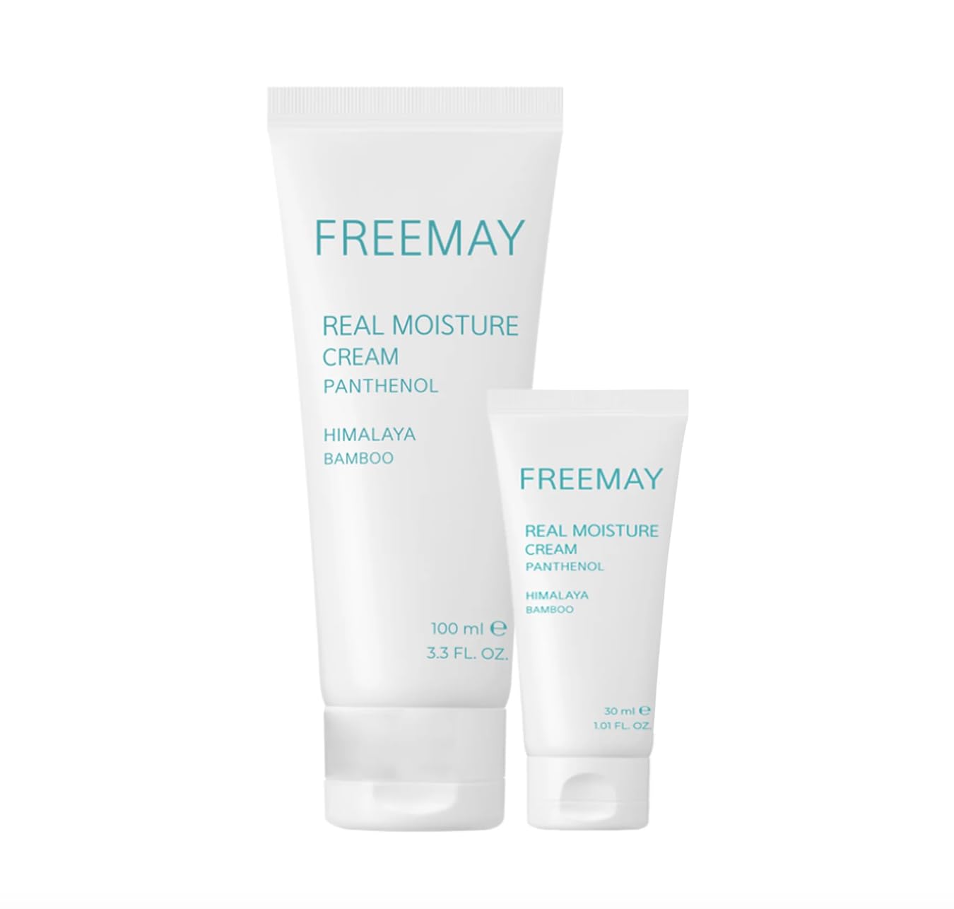 freemay Real Moisture Cream Set (100ml + 30ml), Korean Face Moisturizer for Hydration & Soothing