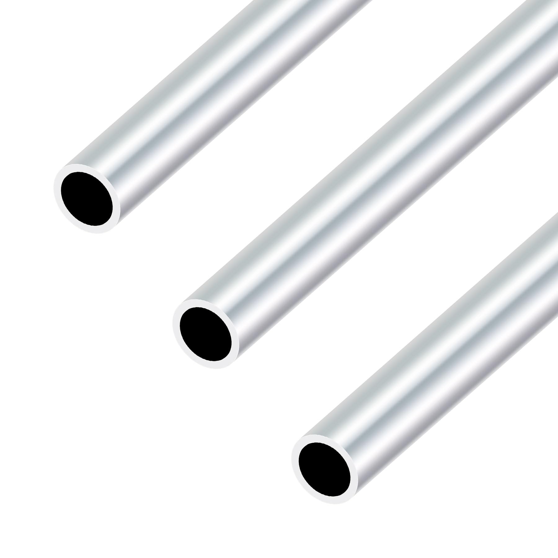 Imeistek Silver 6063 Aluminium Tubes,17Mm Od X 13Mm Id X 300Mm Length Seamless Aluminium Round Tubes For Diy Model,Industrial (3Pcs)