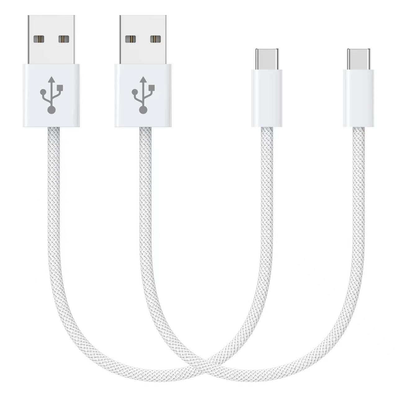 Cavo USB C [0.3metri 2Pezzi] 3.1A Cavo ricarica rapida type c per iphone | 3.1A Cavo USB Type-C Ricarica Rapida Nylon Cavo Tipo C per iPhone 16/15/Pro/Plus/Pro Max,Galaxy S24/S23+/Ultra/S22,iPad Pro