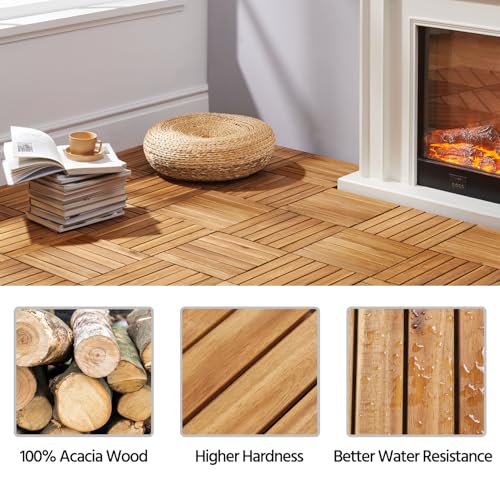 Yaheetech-54PCS-Acacia-Wood-Interlocking-Flooring-Tiles-Waterproof-Flooring-for-Outdoor-Indoor-PatioBalconyGardenPoolside12--12-in