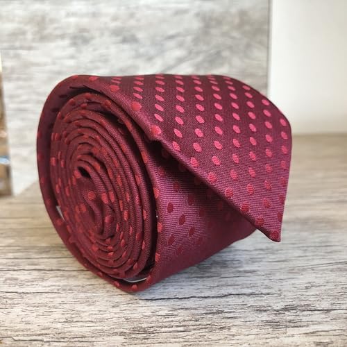 Gravata Marsala Fatto A Mano Microseda Bolinhas