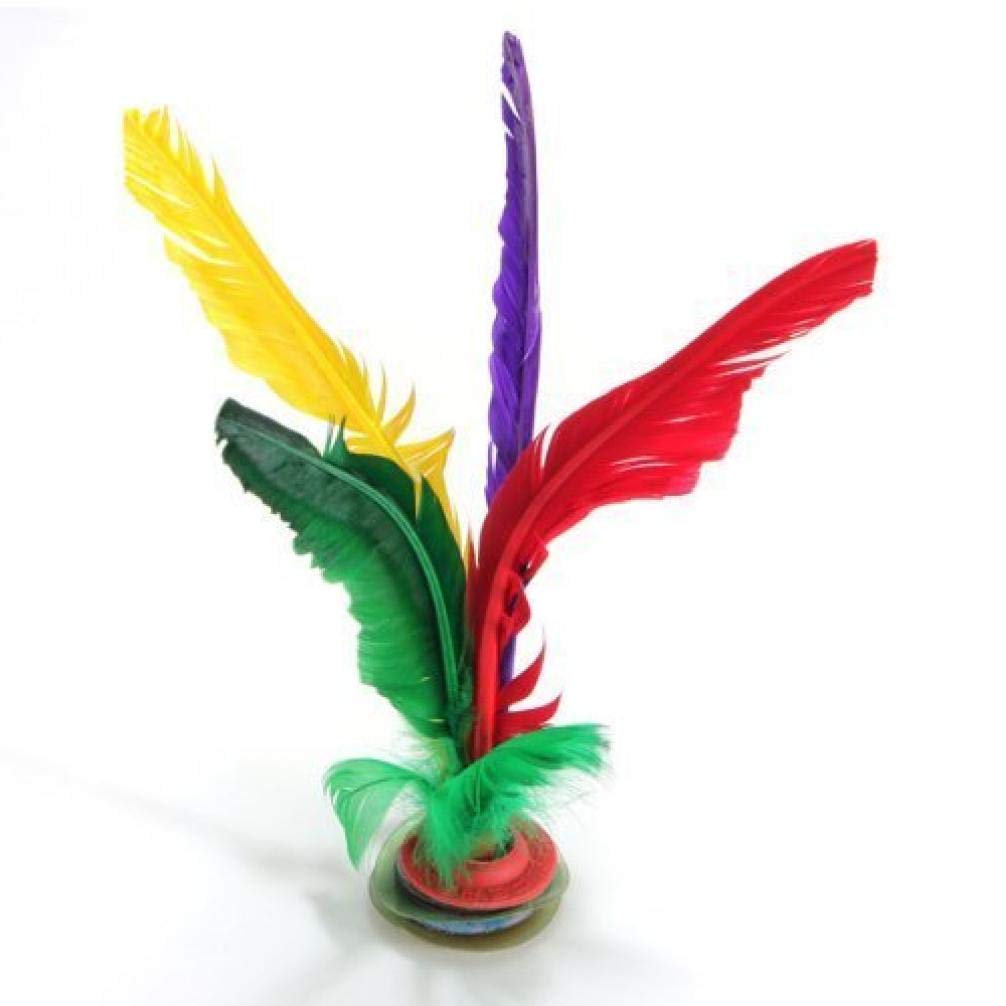 AMOYER 2pcs Colorful Feather Chinese Jianzi Kicking Shuttlecock Foot Exercise Outdoor Game