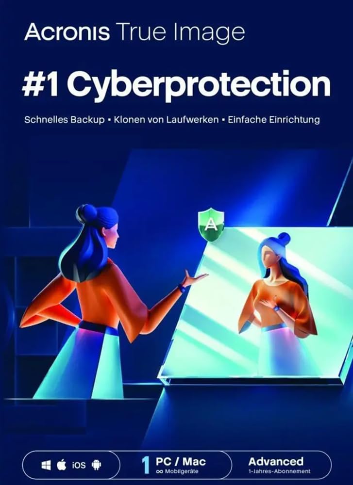 ACRONIS Protect Home Office Advanced - 1 komputer + 50 GB pamięci masowej w chmurze - 1 rok subskrypcji BOX (2022) - DE
