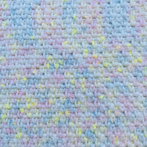 Image of Tweed Twinkles Soft Baby Yarn for Crocheting, 4-Pack (696Yds / 400G), Free Patterns - Acrylic Baby Blanket Knitting Yarn with Flecks - Size 3 DK Light Worsted Weight - Creamy White