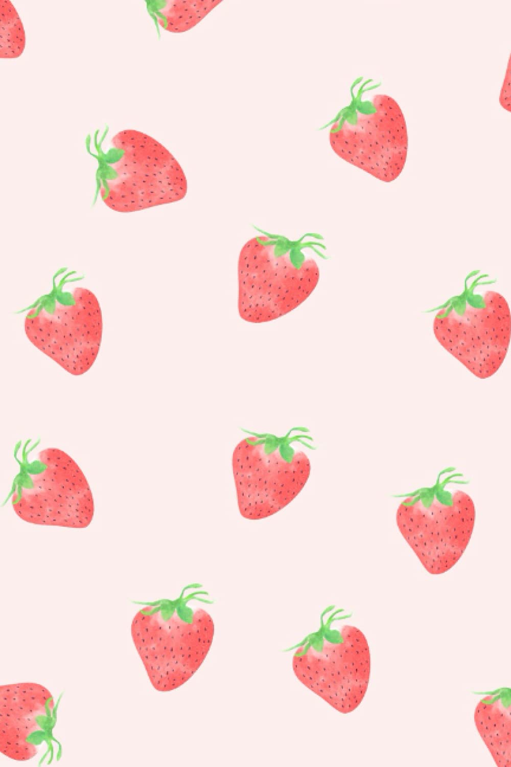 Strawberry Diary | Journal | Notebook 120 Pages (6" x 9 "): Cute strawberry 120 unruled pages paperback notebook