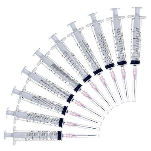 10 Pack-10ml Syringe with 18G Needle,Disposable Sterile Syringe - Plastic Syringe