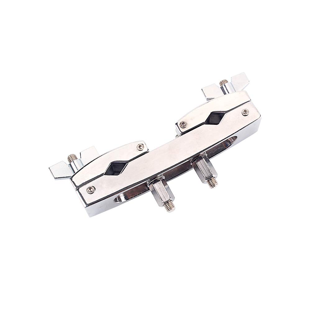 Alnicov Drum Grab Clamp Adjustgrab Clamp 2-Loch, Aluminiumlegierung Trommel Multifunktionsclip für Trommelzubehör