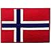 Bandera de Noruega Emblema Noruego Parche Bordado de Aplicación con Plancha