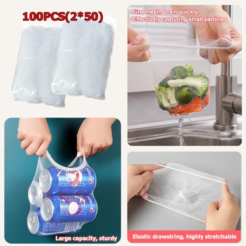 Colador para fregadero de cocina con cesta y bolsas de malla miniatura 5