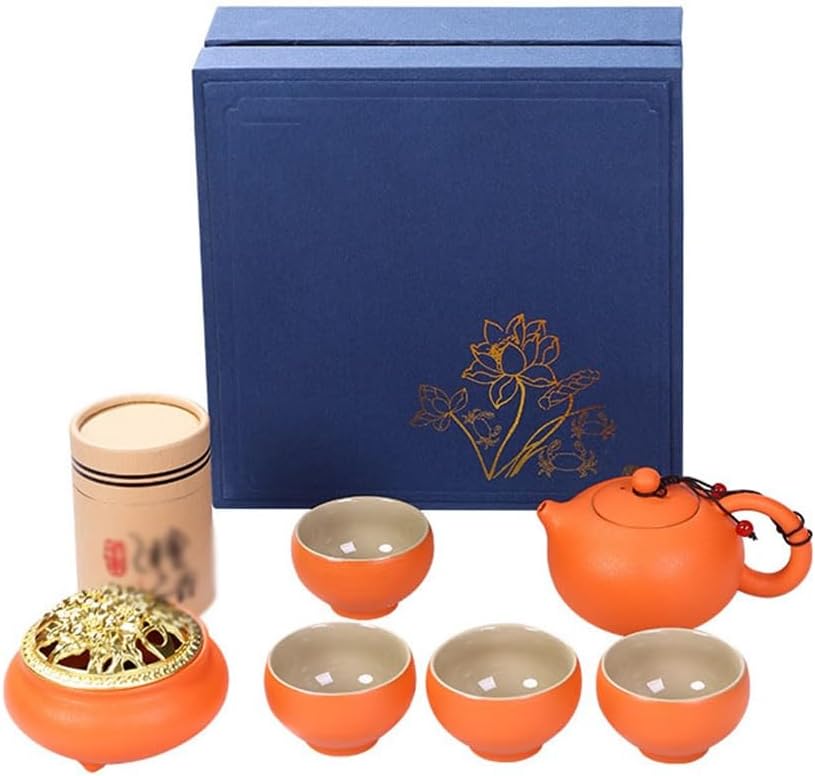 Tea Ceremony Incense Burner Kung Fu Set a Pot of Four Cups Two Business