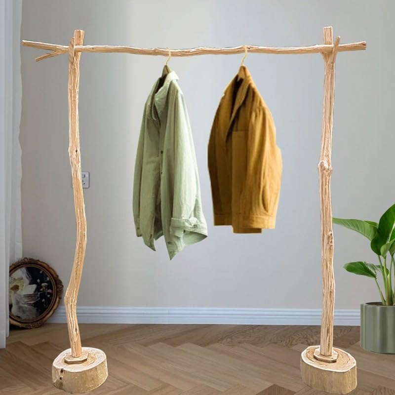 Portant à vêtements de vente au détail support de rangement bois - 2