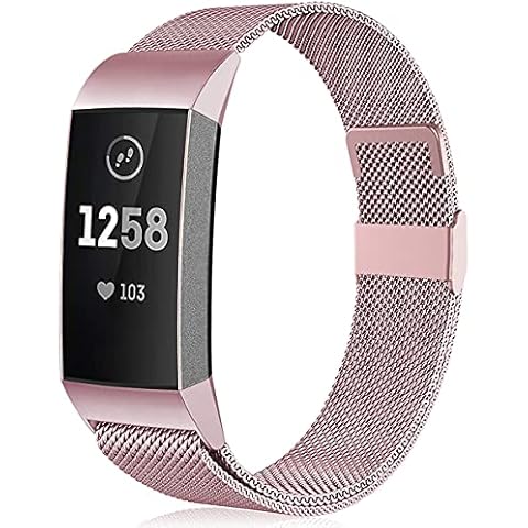 Correa de Acero Inoxidable Ajustable Funbiz para Fitbit Charge 3/4 Cover
