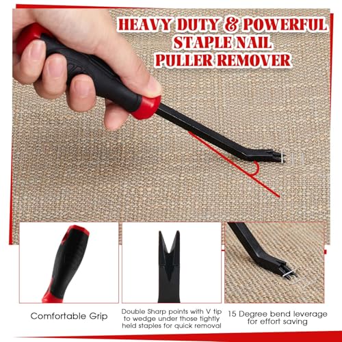 WILLBOND 3 Pcs Upholstery Staple Remover Tools Set Including End Cutting Plier, Staple Puller, Tack Lifter Nail Puller and Staple Remover Tool Set for Furniture Floor Wall Car Photo Frame - Image 4